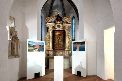 Blattmonstranz No 3 mit Blattscape No 61 | Drucke aus der Galerie der Reisenden Blätter | Kunsthaus Laa a.d. Thaya, 2022 | Foto: Laurenz Lanik